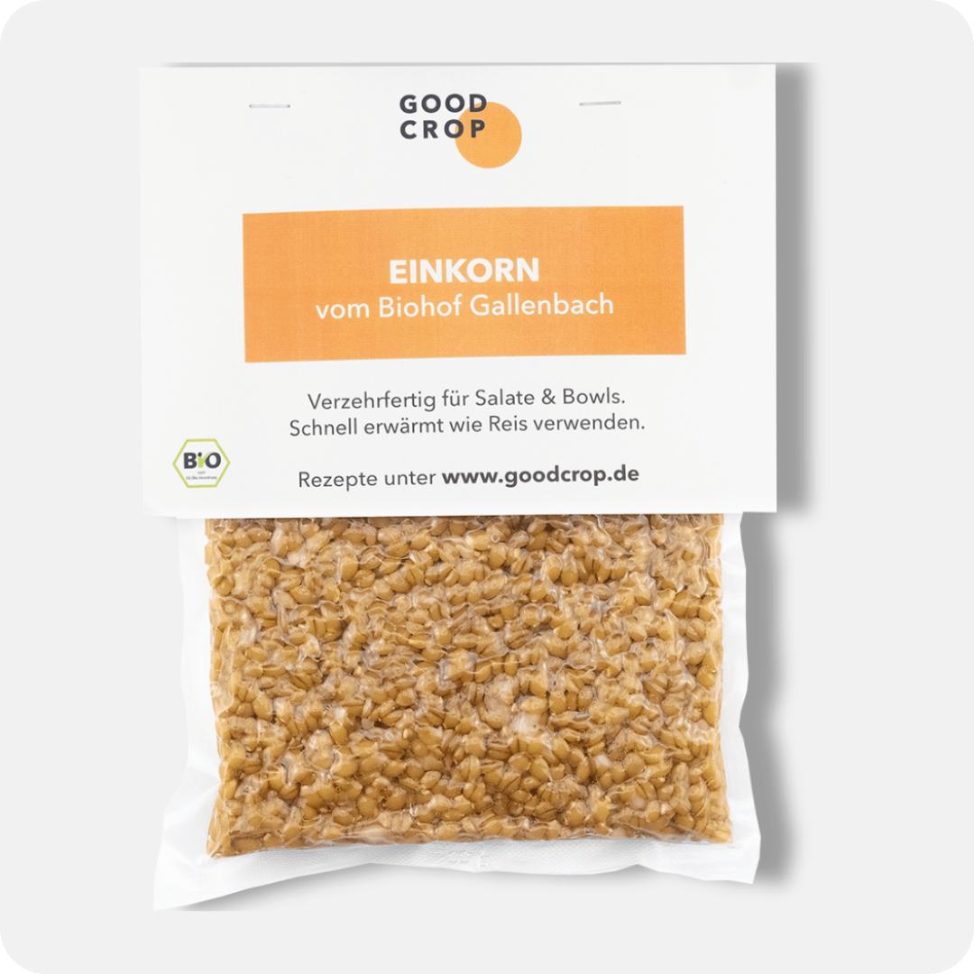 Verzehrfertiges Bio-Einkorn aus Deutschland – Good Crop