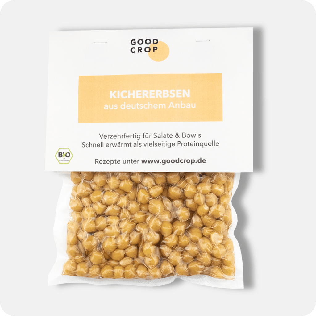Verzehrfertige Bio-Kichererbsen aus Deutschland – Good Crop