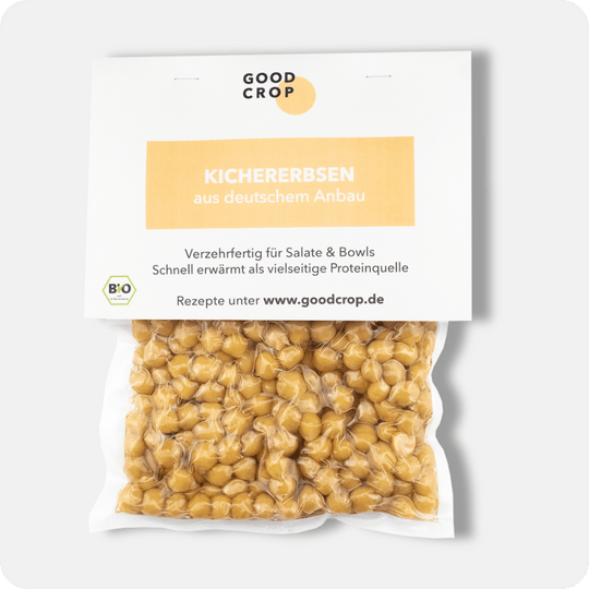 Verzehrfertige Bio-Kichererbsen aus Deutschland – Good Crop